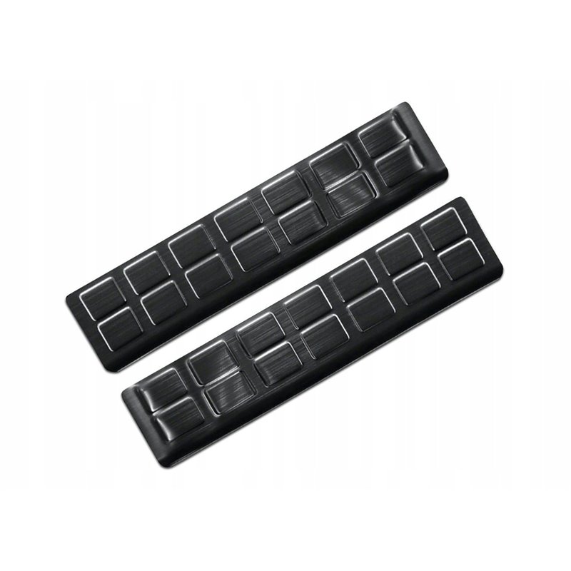 Front sill trims for Toyota Proace 2016- Black Stainless steel