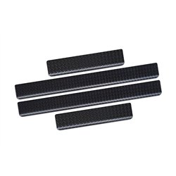 Lower sill trims for Fiat Scudo 5D 2022- Black Aluminum Ribbed
