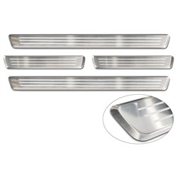 Sill trims for Volvo XC40 I 2018- Silver Stainless steel Brushed