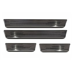 Sill trims for Volvo S60 Sedan 4D 2019- Black Stainless steel