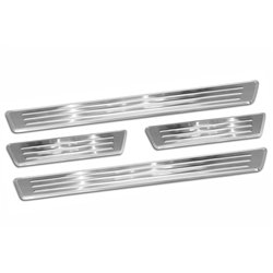 Sill trims for Volvo XC60 II 2017- Silver Stainless steel Brushed
