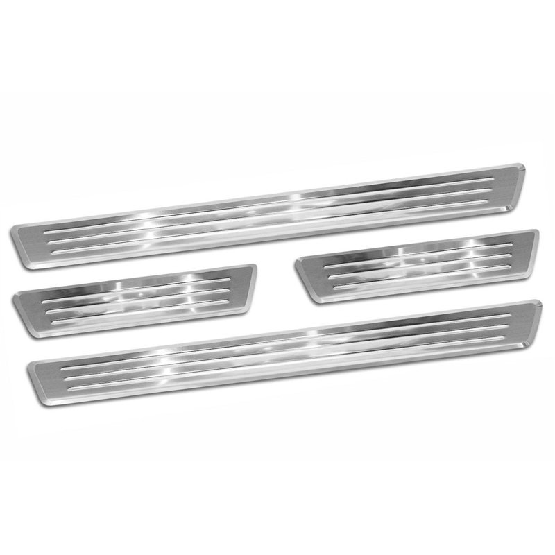 Sill trims for Volvo XC60 II 2017- Silver Stainless steel Brushed