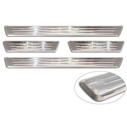 Sill trims for Volvo XC60 II 2017- Silver Stainless steel Brushed