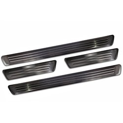 Sill trims for Volvo XC60 II 2017- Black Stainless steel Brushed
