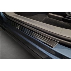 Sill trims for Volvo XC60 II 2017- Black Stainless steel Brushed
