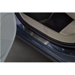 Sill trims for Volvo XC60 II 2017- Black Stainless steel Brushed