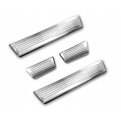 Sill trims for Renault Captur 2020- Silver Stainless steel