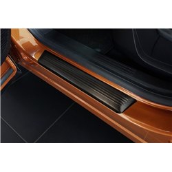 Listwy progowe do Renault Captur 2020- Czarny Stal nierdzewna