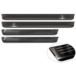 Sill trims for Skoda Kodiaq 2024- | Black Stainless steel Brushed