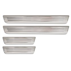Sill trims for Skoda Kamiq 2019- | Silver Stainless steel Brushed