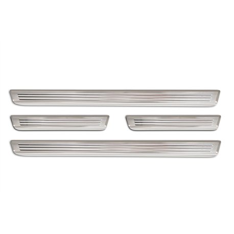 Sill trims for Skoda Enyaq I 2021- Silver Stainless steel Brushed
