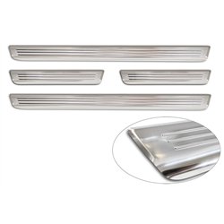 Sill trims for Skoda Enyaq I 2021- Silver Stainless steel Brushed