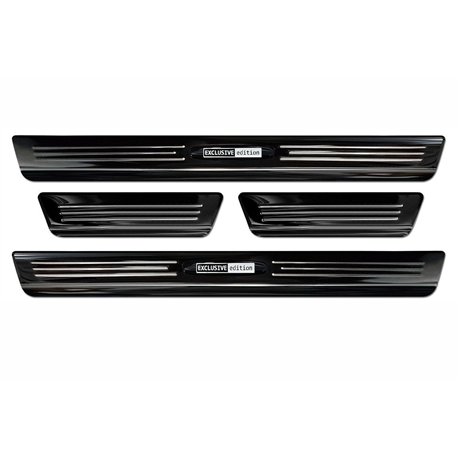 Sill trims for SEAT Arona 2017- | Black chrome Stainless steel