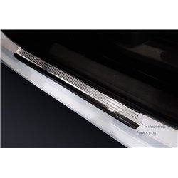 Sill trims for SEAT Ateca I 2016- Black Stainless steel Brushed