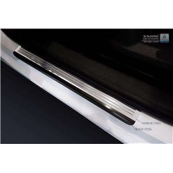 Sill trims for SEAT Ateca I 2016- Black Stainless steel Brushed
