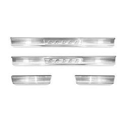 Sill trims for Volkswagen VW T-Cross 2019- | Stainless steel