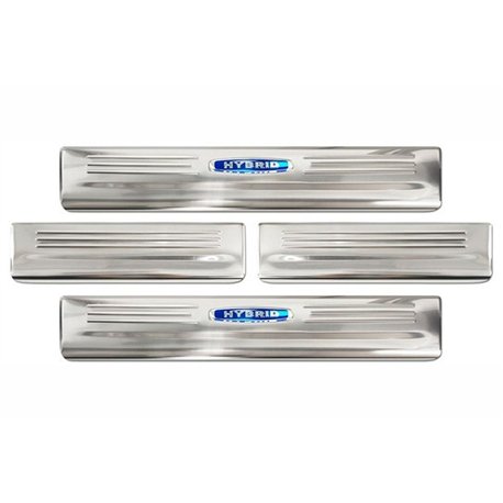 Sill trims for Toyota Highlander 2019- | Silver Stainless steel