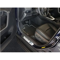 Sill trims for Toyota RAV4 Hybrid 2019- | Silver Stainless steel