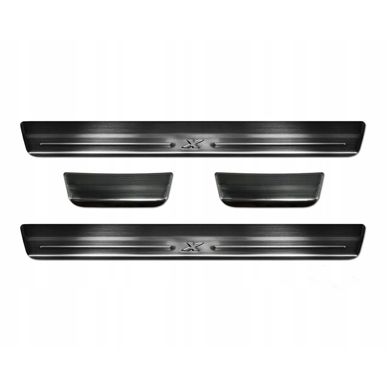 Sill trims for Toyota Aygo X 2022- | Black Stainless steel
