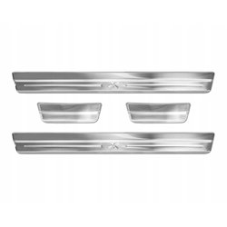 Sill trims for Toyota Aygo X 2022- | Silver Stainless steel