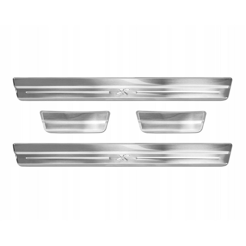 Sill trims for Toyota Aygo X 2022- | Silver Stainless steel