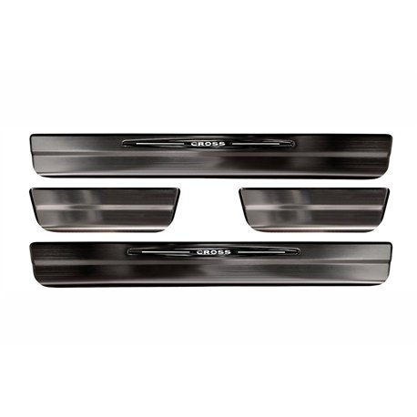 Sill trims for Toyota Corolla Cross 2022- Black Stainless steel