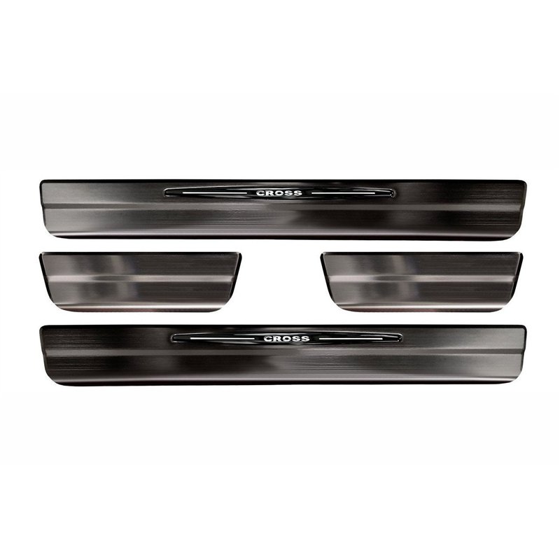 Sill trims for Toyota Corolla Cross 2022- Black Stainless steel