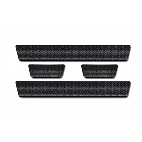 Sill trims for Toyota Aygo X I 2022- | Black Aluminum Ribbed