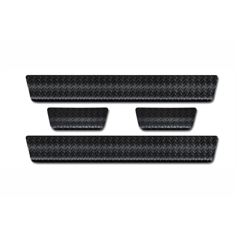 Sill trims for Toyota Aygo X I 2022- | Black Aluminum Ribbed