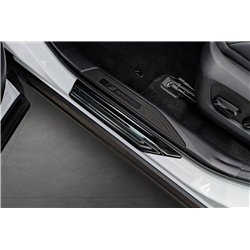 Listwy progowe do Lexus NX 2021- | Czarny chrom Stal nierdzewna