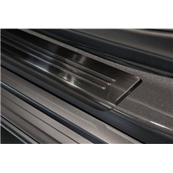 Sill trims for Hyundai Kona 2023- | Black Stainless steel Brushed