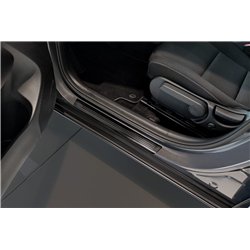 Sill trims for Hyundai Kona 2023- | Black Stainless steel Brushed