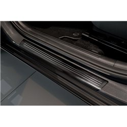 Sill trims for Hyundai Kona 2023- | Black Stainless steel Brushed
