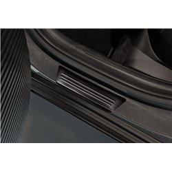 Sill trims for Hyundai Kona 2023- | Black Stainless steel Brushed