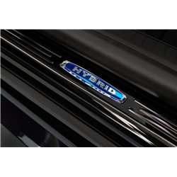 Listwy progowe do Ford Kuga 2020- Czarny chrom Stal nierdzewna