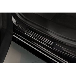 Listwy progowe do Ford Kuga 2020- Czarny chrom Stal nierdzewna