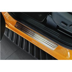 Sill trims for Ford Ranger 2023- Silver Stainless steel Brushed
