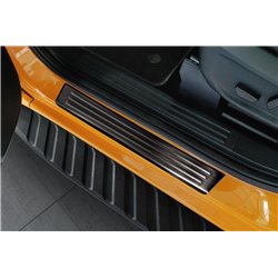 Sill trims for Ford Ranger IV 2023- Black Stainless steel Brushed