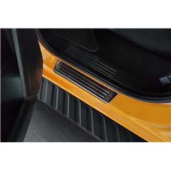 Sill trims for Ford Ranger IV 2023- Black Stainless steel Brushed