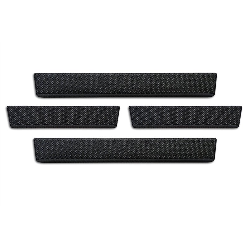 Sill trims for Ford Ranger IV 2023- Black Aluminum Ribbed