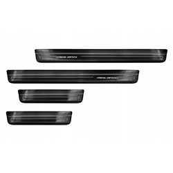 Sill trims for Mazda CX-30 2019- | Black Stainless steel Brushed