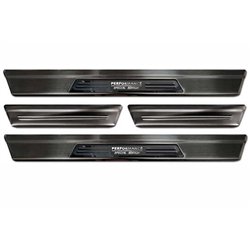 Sill trims for Mazda CX-60 2022- | Black Stainless steel Brushed