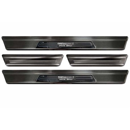 Sill trims for Mazda CX-60 2022- | Black Stainless steel Brushed