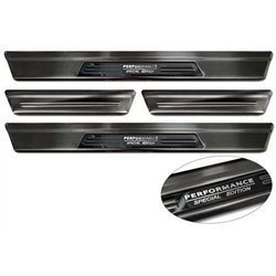 Sill trims for Mazda CX-60 2022- | Black Stainless steel Brushed
