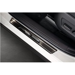 Sill trims for Mazda CX-60 2022- | Black Stainless steel Brushed