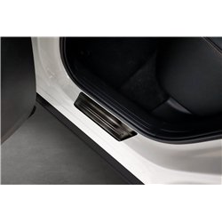 Sill trims for Mazda CX-60 2022- | Black Stainless steel Brushed