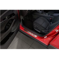 Listwy progowe do Mazda CX-30 2019- | Srebrny Stal nierdzewna