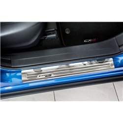 Listwy progowe do Mazda CX-3 2015-2022 | Srebrny Stal nierdzewna