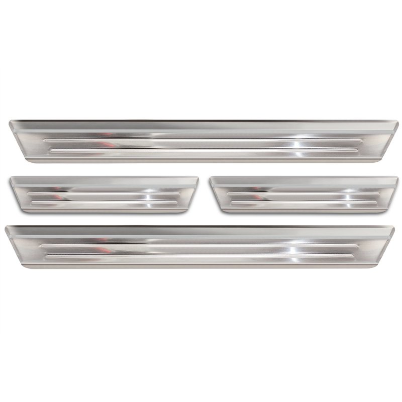 Sill trims for Mazda CX-60 2022- | Silver Stainless steel Brushed