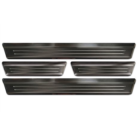 Sill trims for Mazda CX-60 2022- | Black Stainless steel Brushed